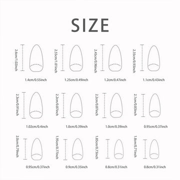 DAIIIBABYYY  -  24 pcs long almond shaped French Flash butterfly fingernail +1 nail glue +1 nail file